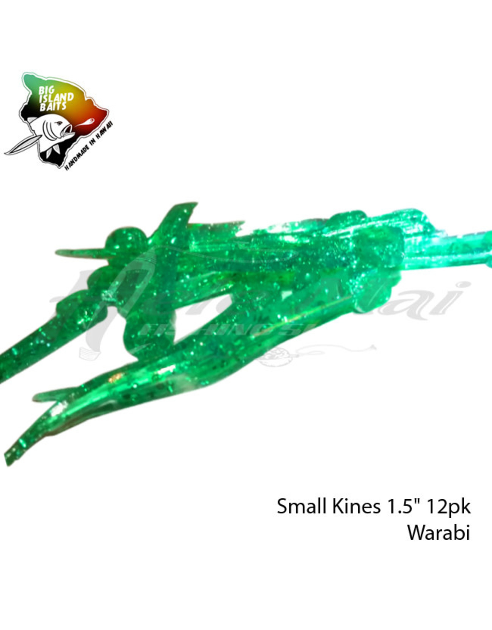 BIG ISLAND BAIT &TACKEL (BIB) BIB, SMALL KINES GRUB WARABI 1.5"