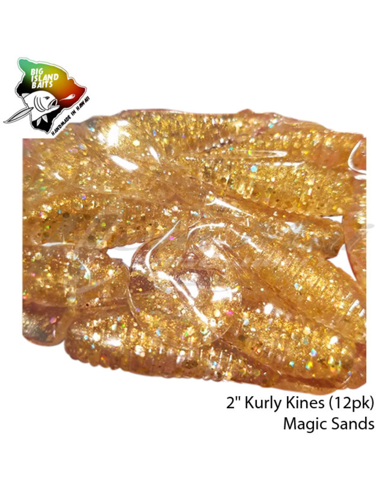 BIG ISLAND BAIT &TACKEL (BIB) BIB, KURLY KINES GRUB MAGIC SANDS 2"