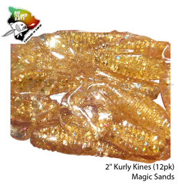 BIG ISLAND BAIT &TACKEL (BIB) BIB, KURLY KINES GRUB MAGIC SANDS 2"