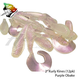 BIG ISLAND BAIT &TACKEL (BIB) BIB, KURLY KINES GRUB PURPLE OBAKE 2"