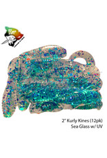 BIG ISLAND BAIT &TACKEL (BIB) BIB, KURLY KINES GRUB SEA GLASS UV 2"