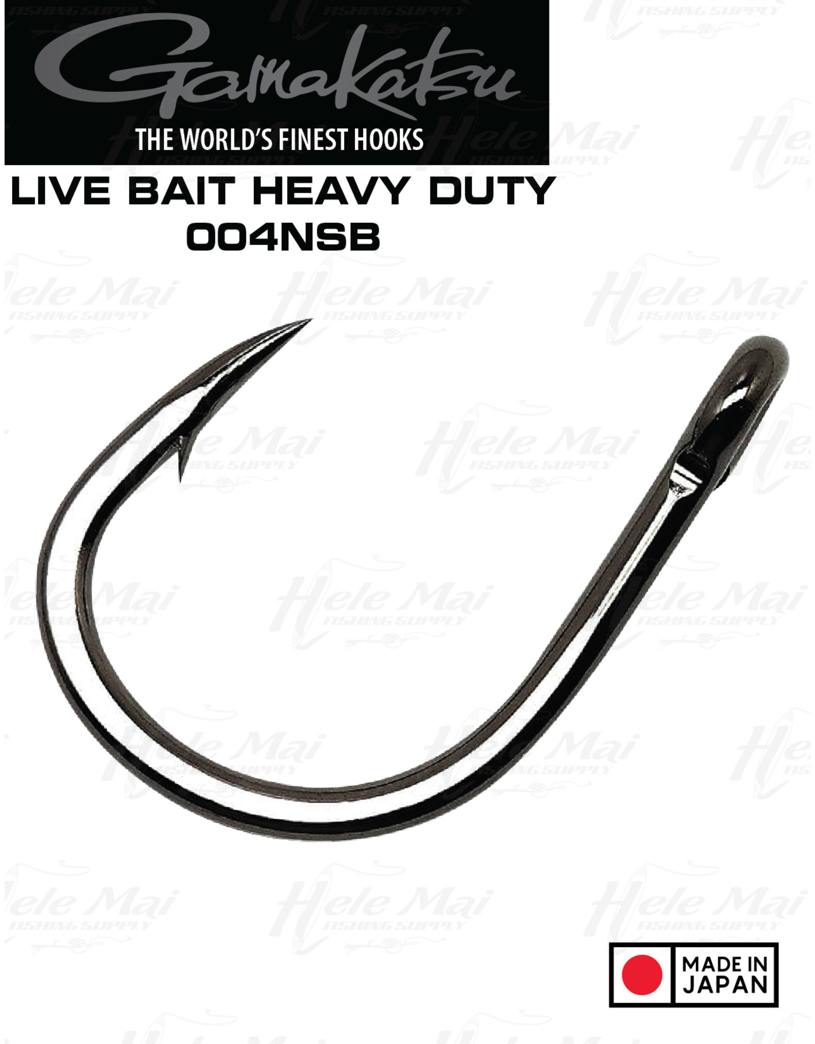 GAMAKATSU Live Bait Heavy Duty, Hook (NS Black)
