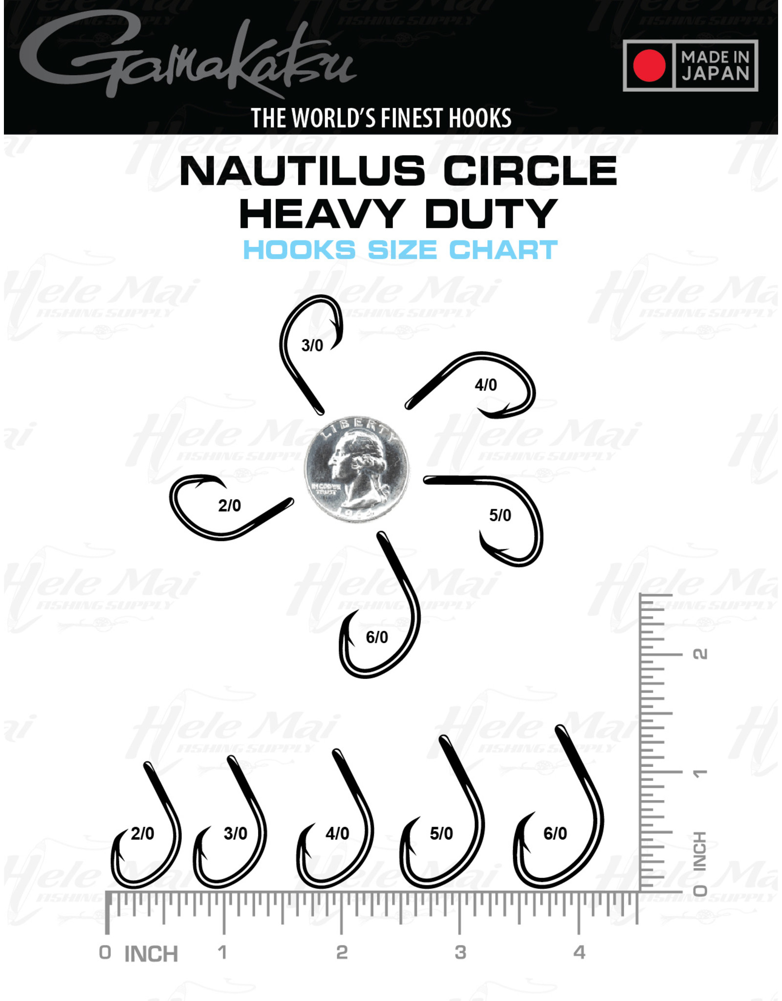 GAMAKATSU Nautilus, Heavy Duty (Circle) Hook, (NS Black)