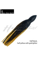 HOLO HOLO HAWAII (HHH) HHH, 7" SQUID LURE SKIRT BLACK GOLD GLITTER #006
