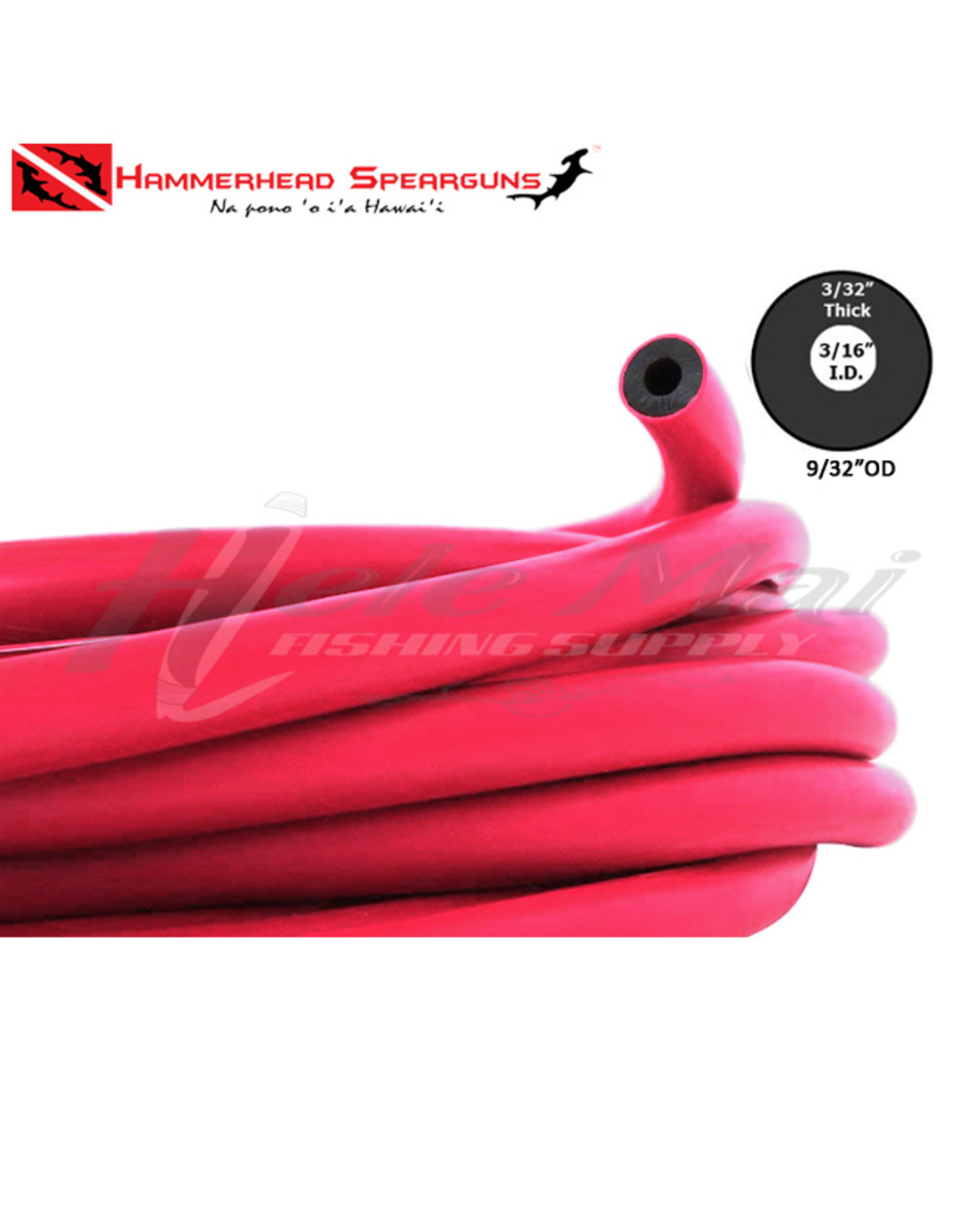 3-Prong Rubber, Pink per Foot - Hele Mai Fishing Supply