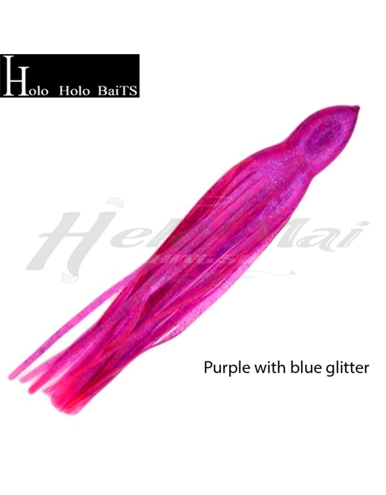 HOLO HOLO HAWAII (HHH) HHH, 7" SQUID LURE SKIRT PINK BLUE GLITTER #1303