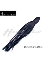 HOLO HOLO HAWAII (HHH) HHH, 9" SQUID LURE SKIRT BLACK BLUE GLITTER #1302