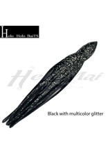 HOLO HOLO HAWAII (HHH) HHH, 9" SQUID LURE SKIRT BLACK SILVER GLITTER #1301