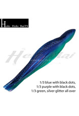 HOLO HOLO HAWAII (HHH) HHH, 9" SQUID LURE SKIRT GREEN BLUE PURPLE #1298