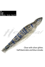 HOLO HOLO HAWAII (HHH) HHH, 9" SQUID LURE SKIRT MILKY SILVER GLITTER DOTS #1113