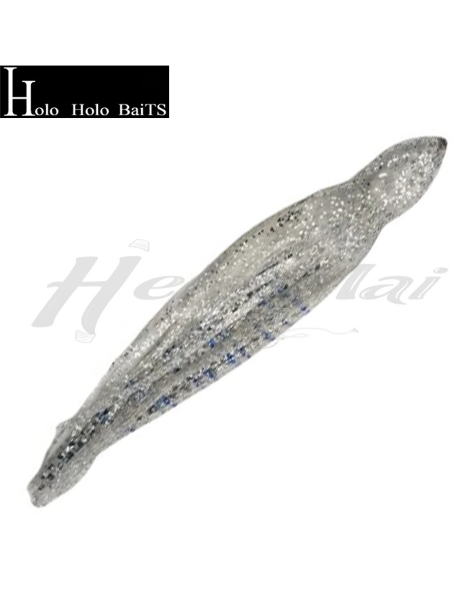 HOLO HOLO HAWAII (HHH) HHH, 9" SQUID LURE SKIRT MILKY SILVER GLITTER DOTS #1113