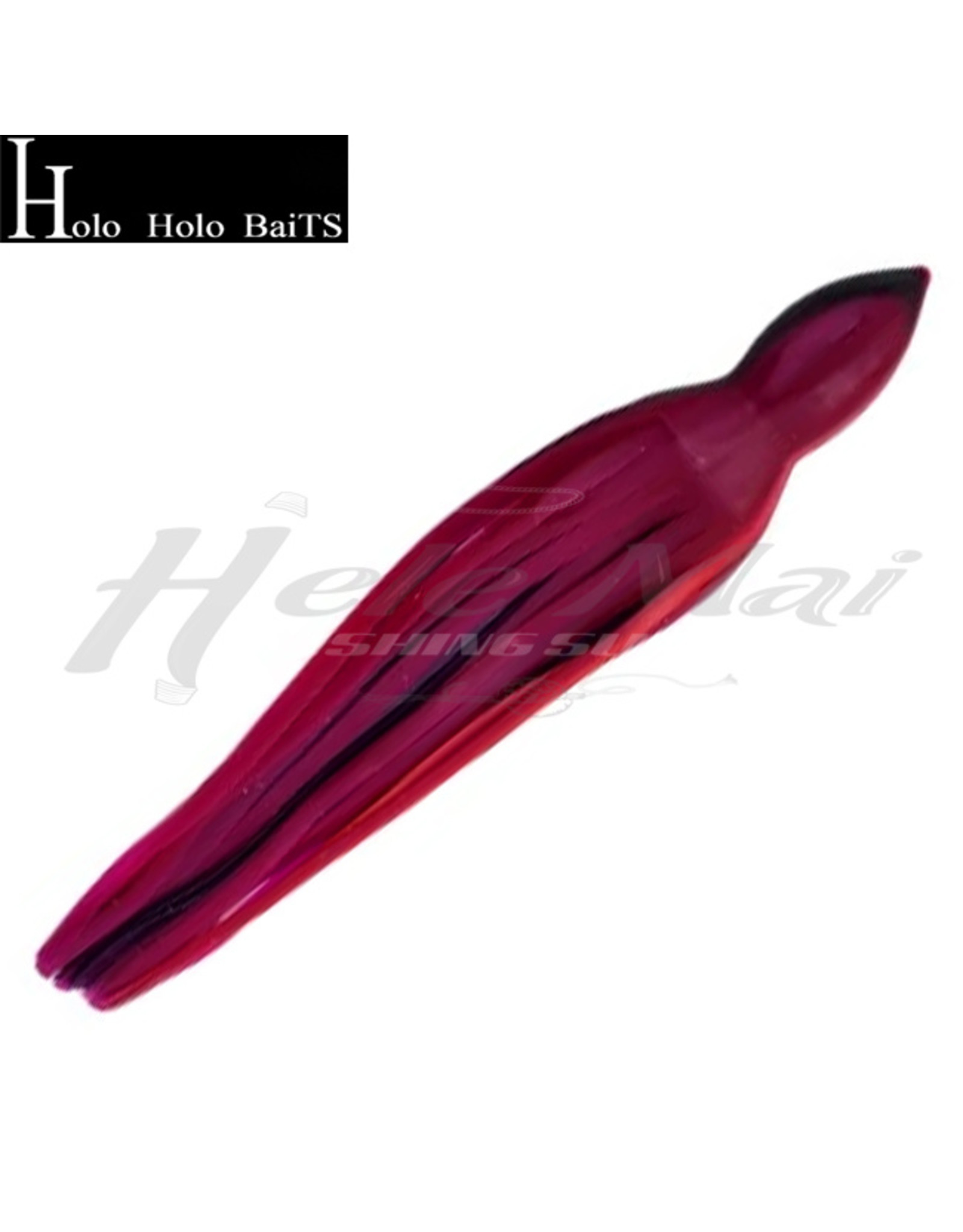HOLO HOLO HAWAII (HHH) HHH, 9" SQUID LURE SKIRT BLACK RED #1111
