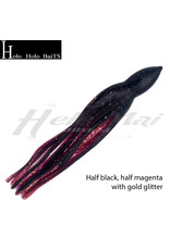 HOLO HOLO HAWAII (HHH) HHH, 9" SQUID LURE SKIRT BLACK MAVIS GLITTER #1108