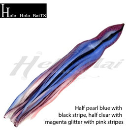 HOLO HOLO HAWAII (HHH) HHH, 9" SQUID LURE SKIRT SALMON PINK STRIPE LAVENDER #1106