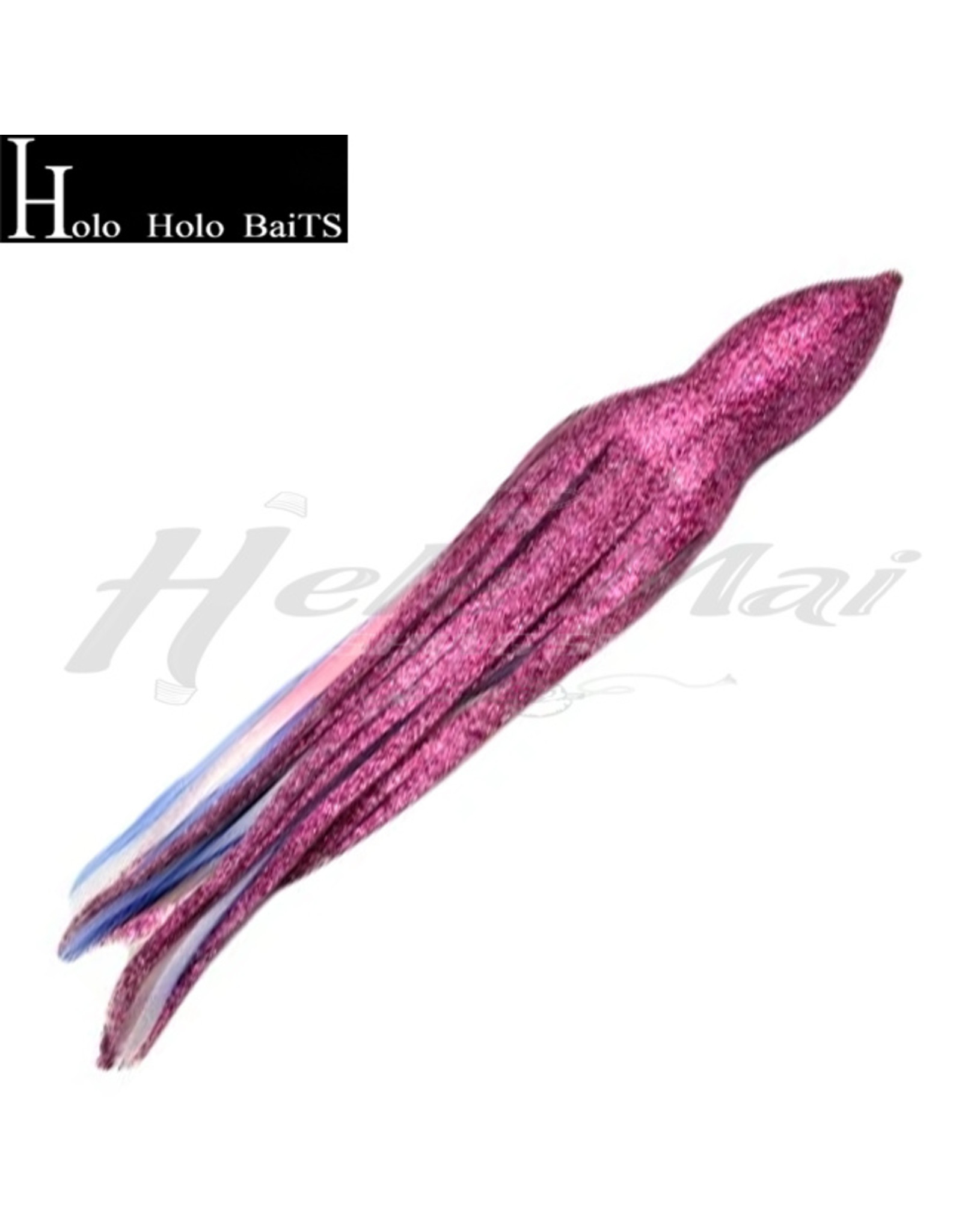 HOLO HOLO HAWAII (HHH) HHH, 9" SQUID LURE SKIRT SALMON PINK STRIPE LAVENDER #1106