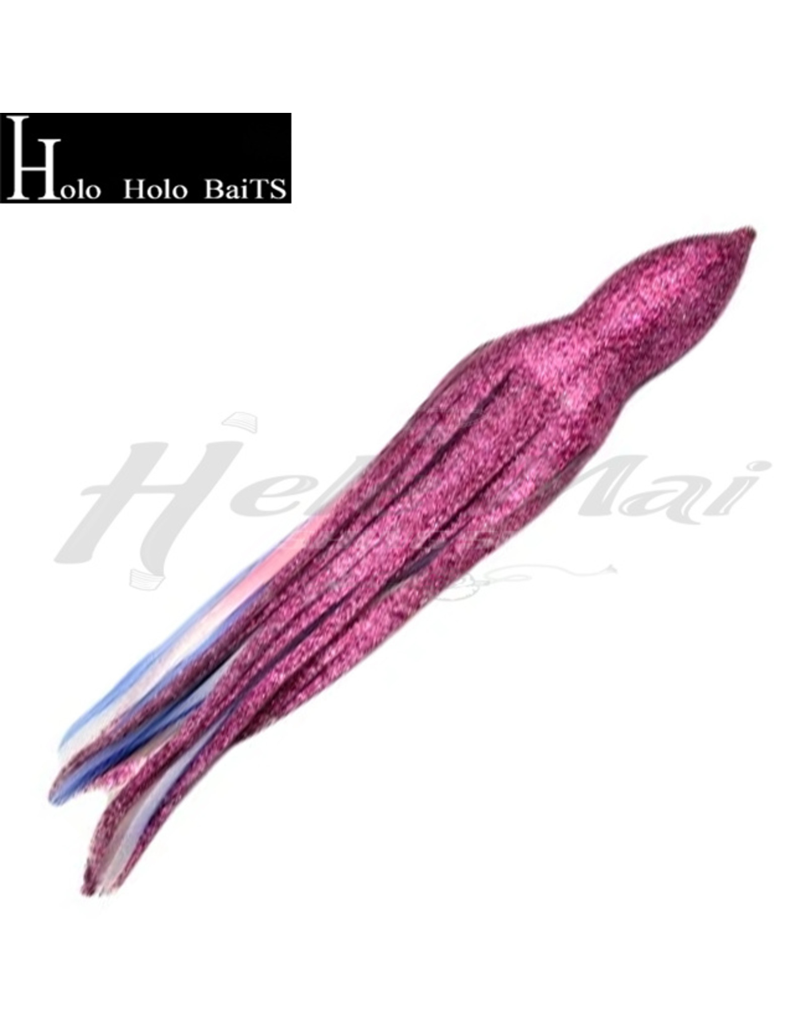 HOLO HOLO Squid Skirt, 9" Salmon Pink Stipe Lavender, 1106