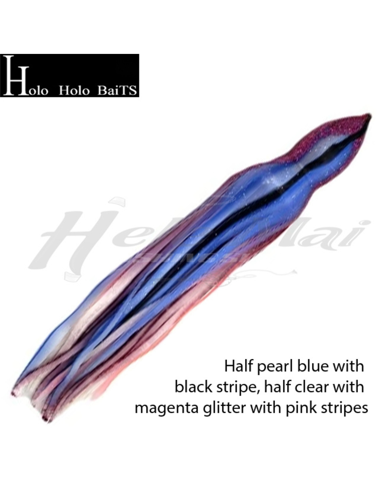 HOLO HOLO HAWAII (HHH) HHH, 7" SQUID LURE SKIRT SALMON PINK STRIPE LAVENDER #1106