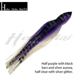 HOLO HOLO HAWAII (HHH) HHH, 9" SQUID LURE SKIRT MILKY BLACK PURPLE #799