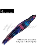 HOLO HOLO HAWAII (HHH) HHH, 9" SQUID LURE SKIRT RAINBOW BARS BLACK BLUE #712
