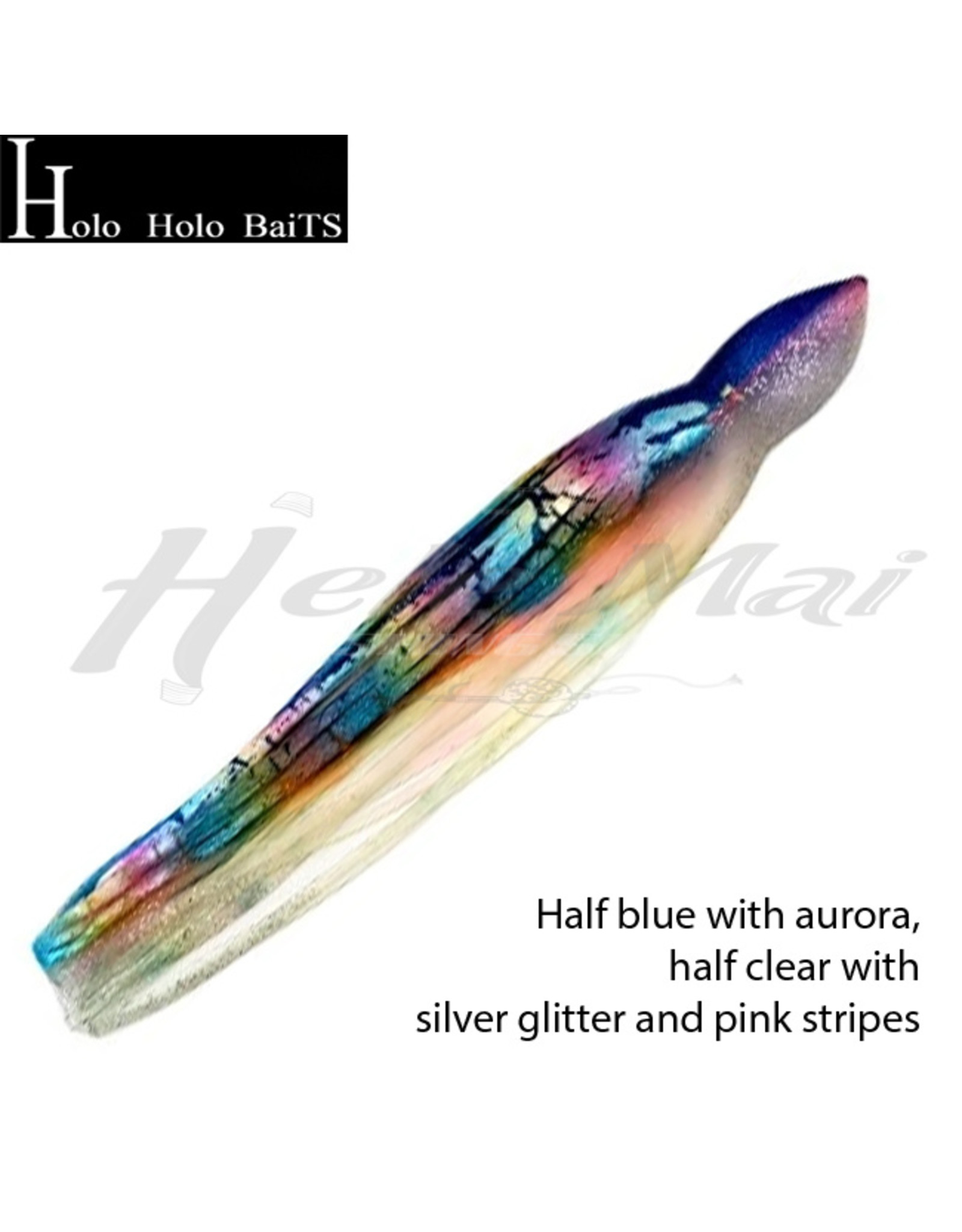 HOLO HOLO HAWAII (HHH) HHH, 9" SQUID LURE SKIRT RAINBOW GAY CLEAR #711