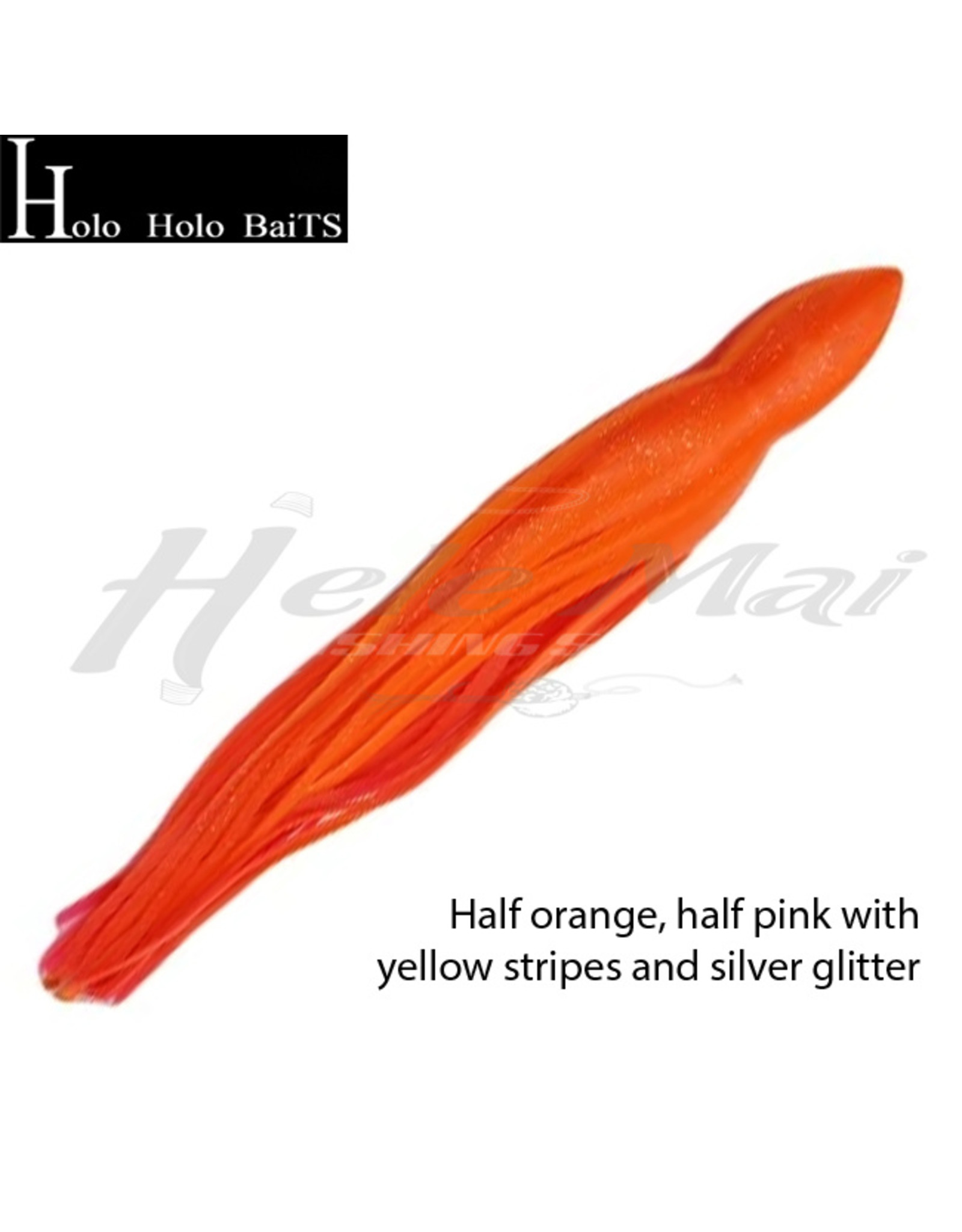 HOLO HOLO HAWAII (HHH) HHH, 9" SQUID LURE SKIRT ORANGE PINK YELLOW #670