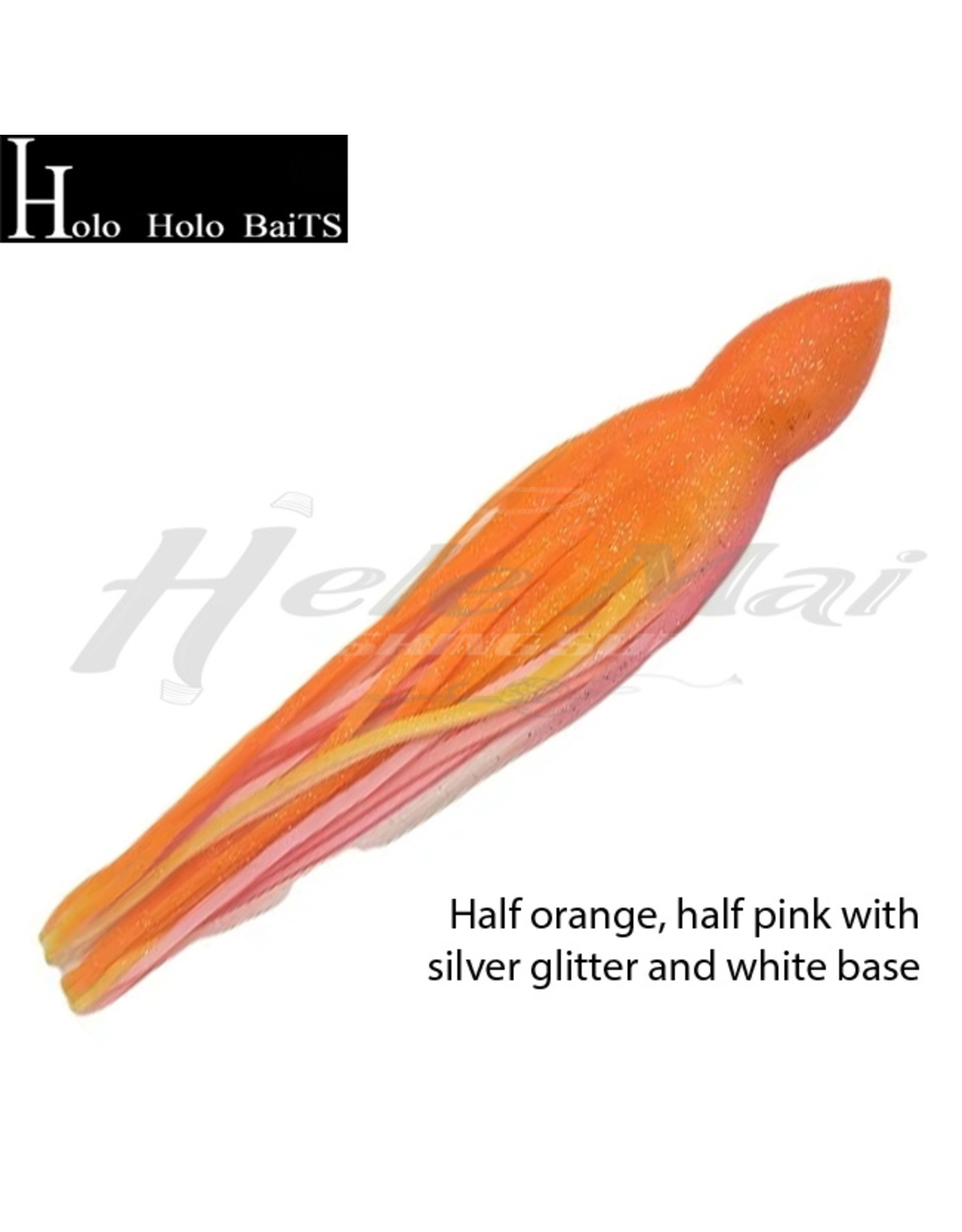 HOLO HOLO HAWAII (HHH) HHH, 9" SQUID LURE SKIRT CREAMSICLE ORANGE WHITE #660