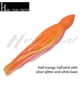 HOLO HOLO HAWAII (HHH) HHH, 9" SQUID LURE SKIRT CREAMSICLE ORANGE WHITE #660
