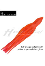 HOLO HOLO Squid Skirt, 7" Orange Pink Silver Stripe, 0657