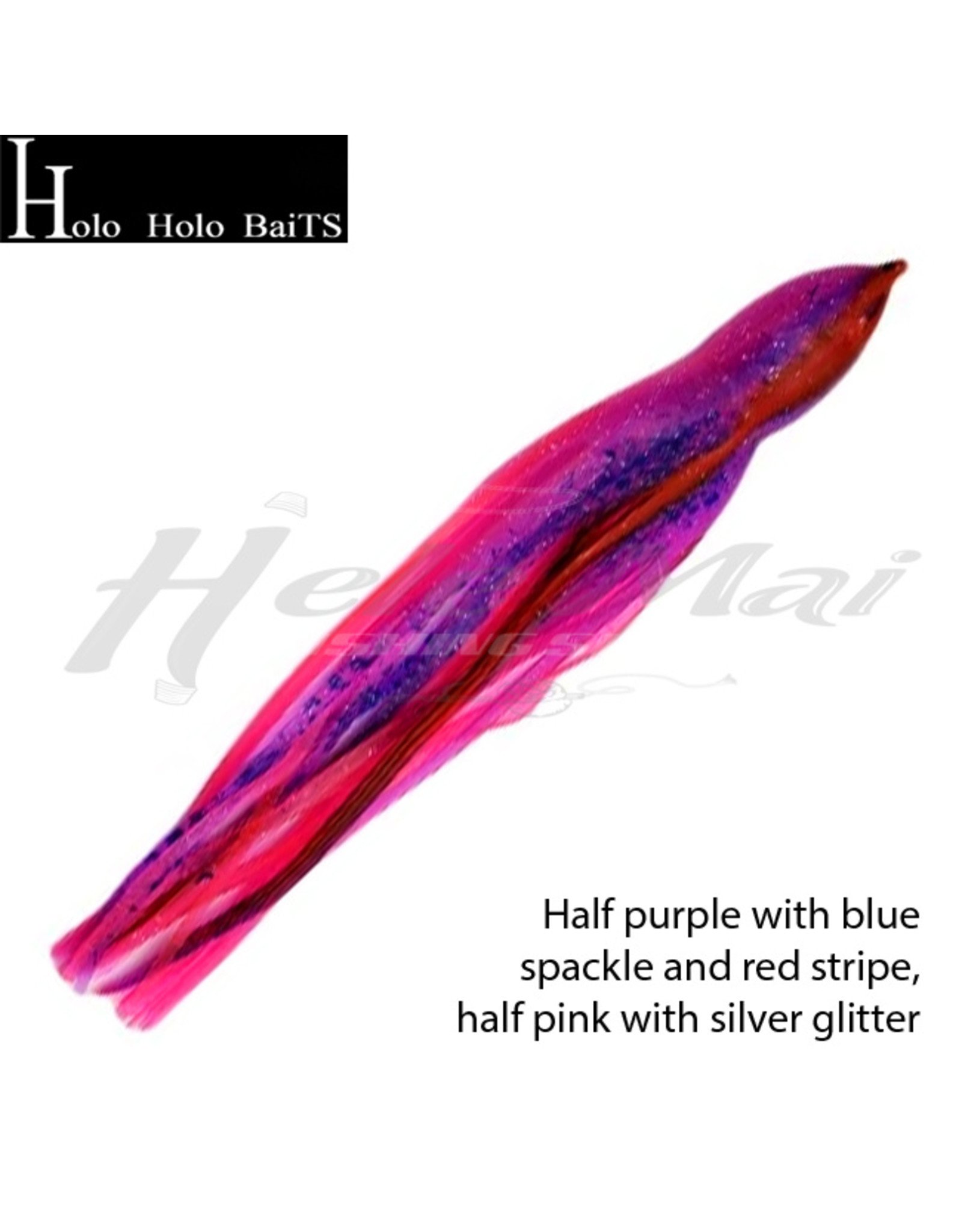 HOLO HOLO HAWAII (HHH) HHH, 9" SQUID LURE SKIRT PINK PLUM DOTS #655