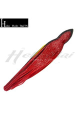 HOLO HOLO HAWAII (HHH) HHH, 9" SQUID LURE SKIRT BLACK RED GLITTER #654