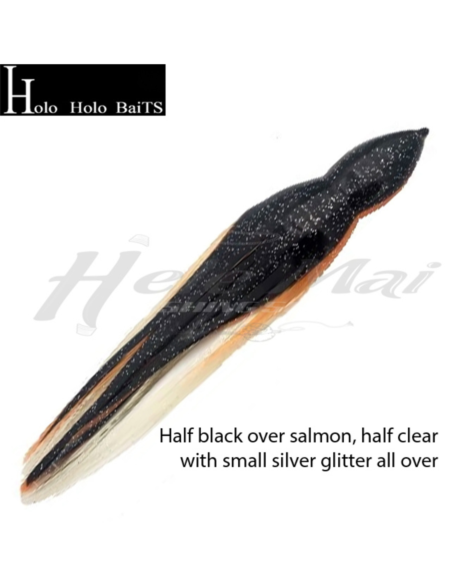 HOLO HOLO HAWAII (HHH) HHH, 9" SQUID LURE SKIRT KAJIKI BLACK SALMON #653