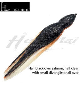 HOLO HOLO HAWAII (HHH) HHH, 9" SQUID LURE SKIRT KAJIKI BLACK SALMON #653