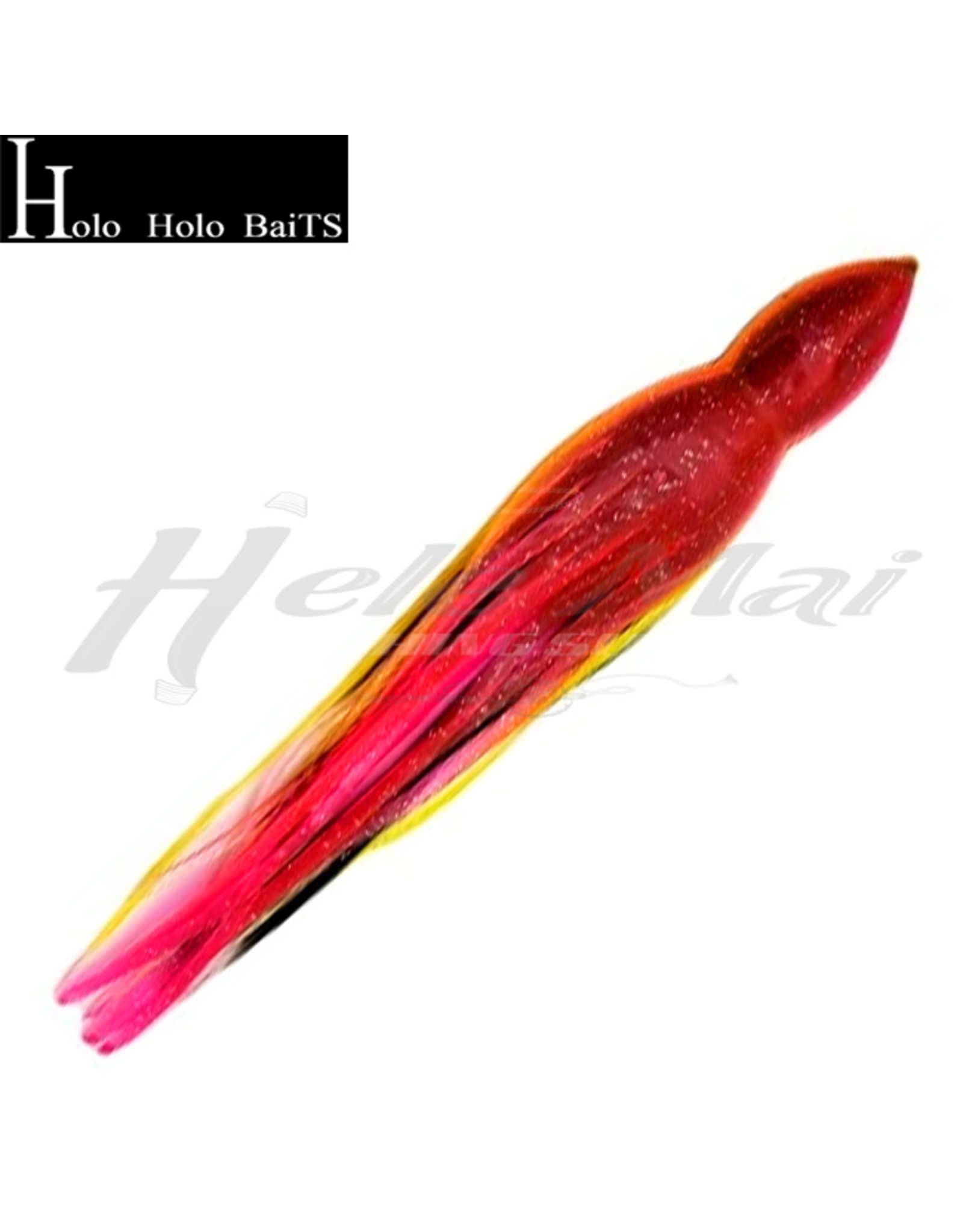 HOLO HOLO HAWAII (HHH) HHH, 9" SQUID LURE SKIRT BLACK YELLOW RED #652