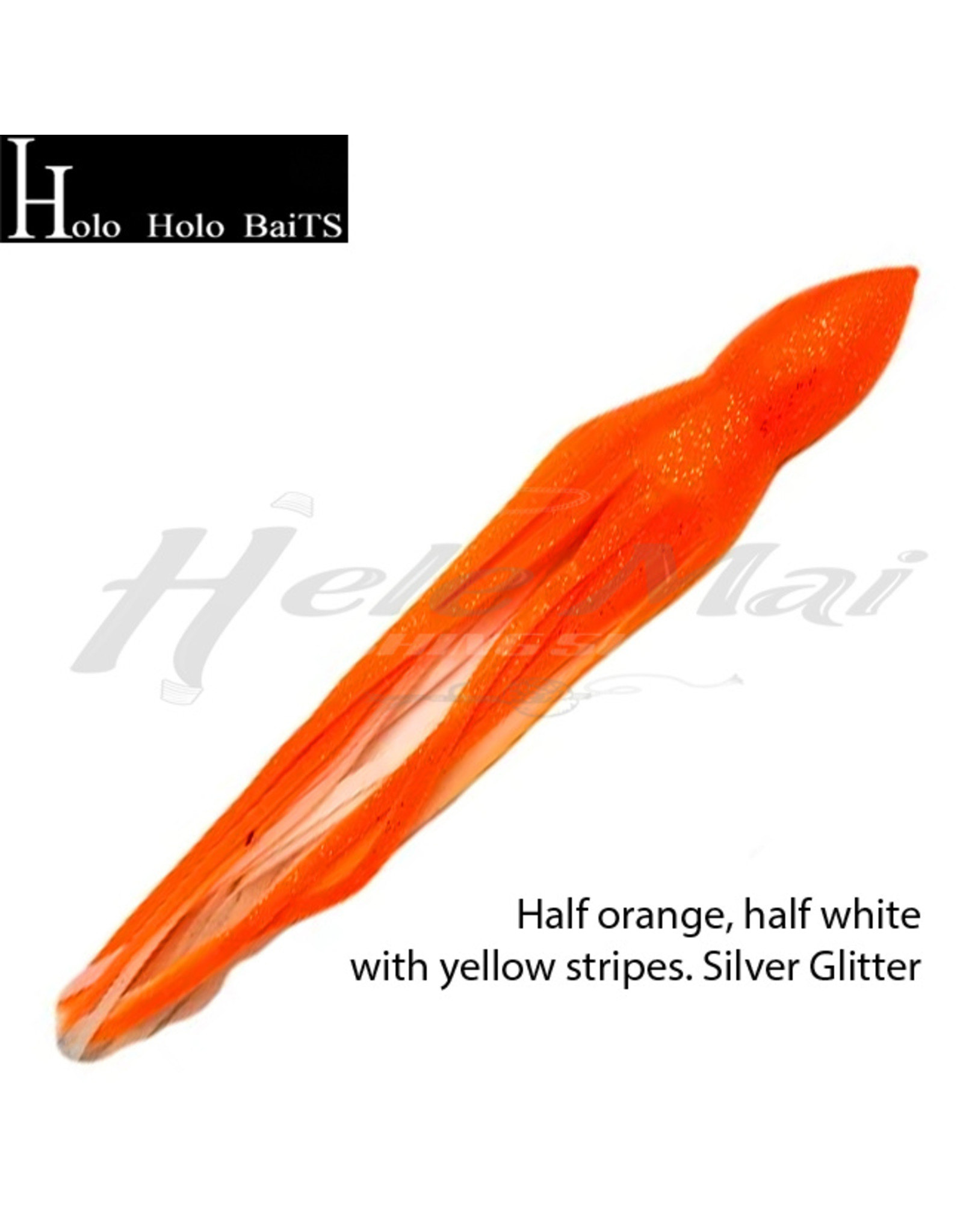 HOLO HOLO HAWAII (HHH) HHH, 7" SQUID LURE SKIRT ORANGE WHITE CREAMSICLE #648