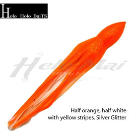 HOLO HOLO HAWAII (HHH) HHH, 9" SQUID LURE SKIRT ORANGE WHITE CREAMSICLE #648