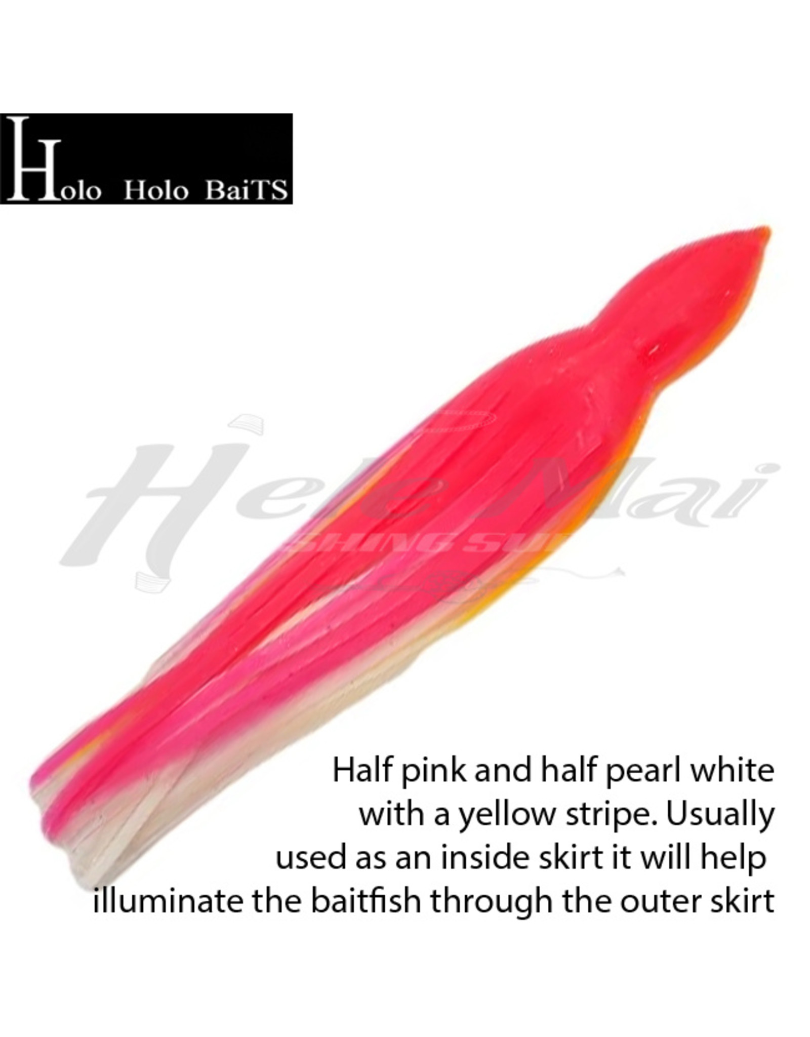 HOLO HOLO Squid Skirt, 7" Pink White Creamsicle, 0641
