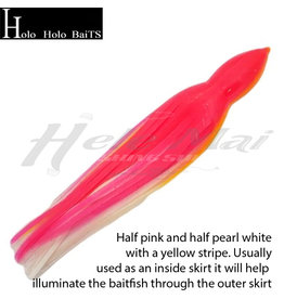 HOLO HOLO HAWAII (HHH) HHH, 7" SQUID LURE SKIRT PINK WHITE CREAMSICLE #641