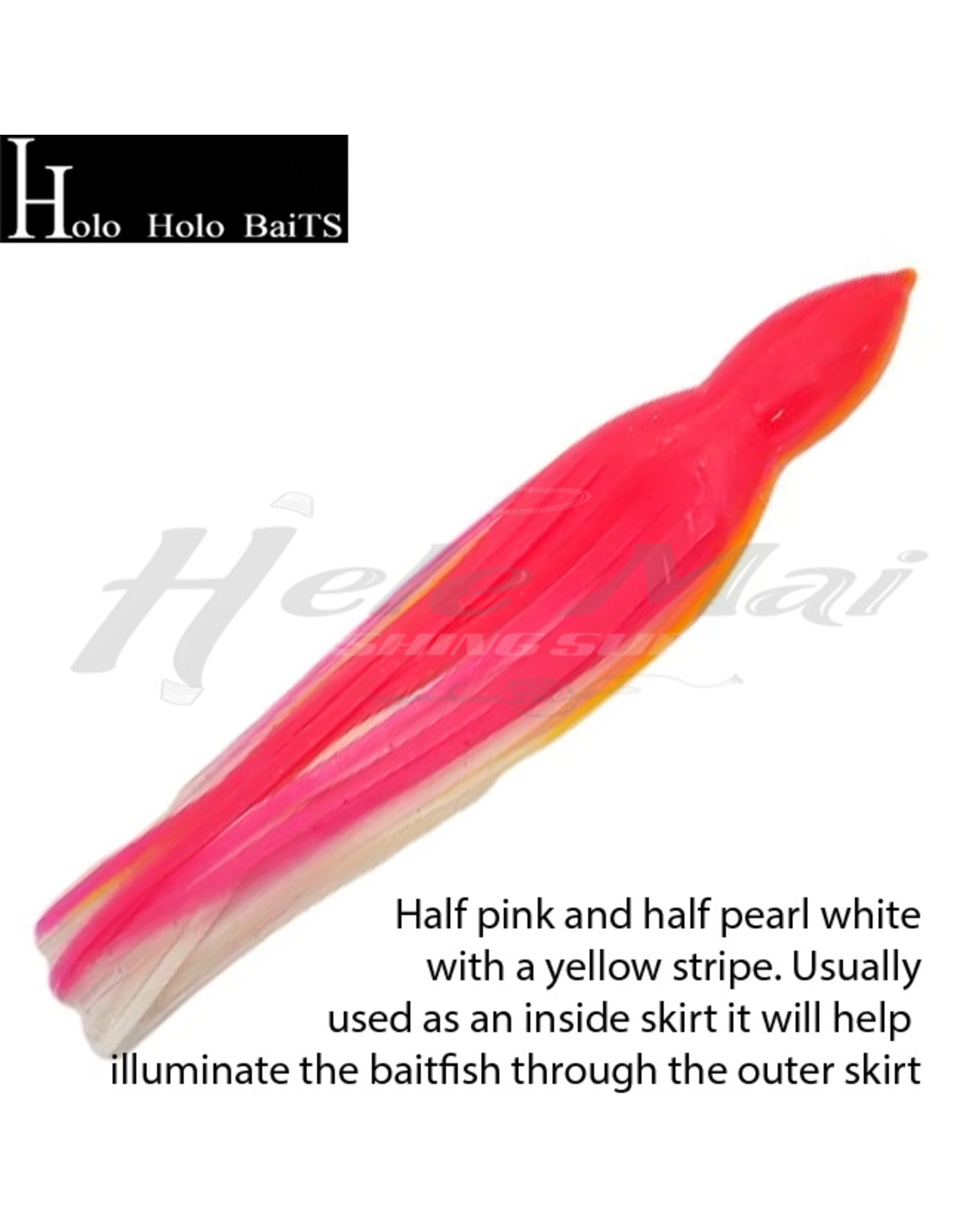 HOLO HOLO HAWAII (HHH) HHH, 9" SQUID LURE SKIRT PINK WHITE CREAMSICLE #641