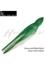 HOLO HOLO HAWAII (HHH) HHH, 7" SQUID LURE SKIRT GREEN SILVER DOTS #639