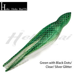 HOLO HOLO (HH) HH, 7" SQUID SKIRT GREEN SILVER DOTS 0639