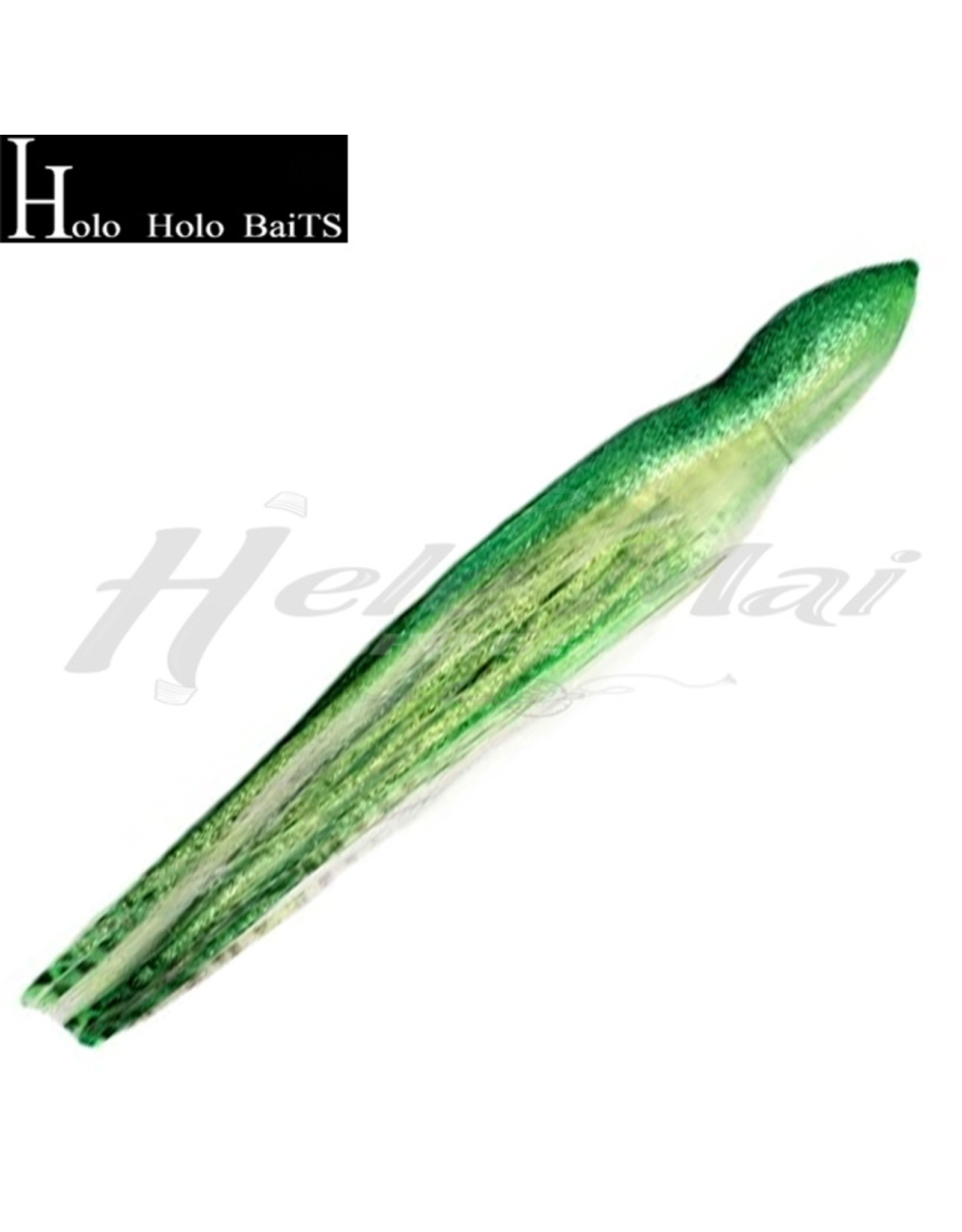 HOLO HOLO HAWAII (HHH) HHH, 7" SQUID LURE SKIRT GREEN SILVER DOTS #639
