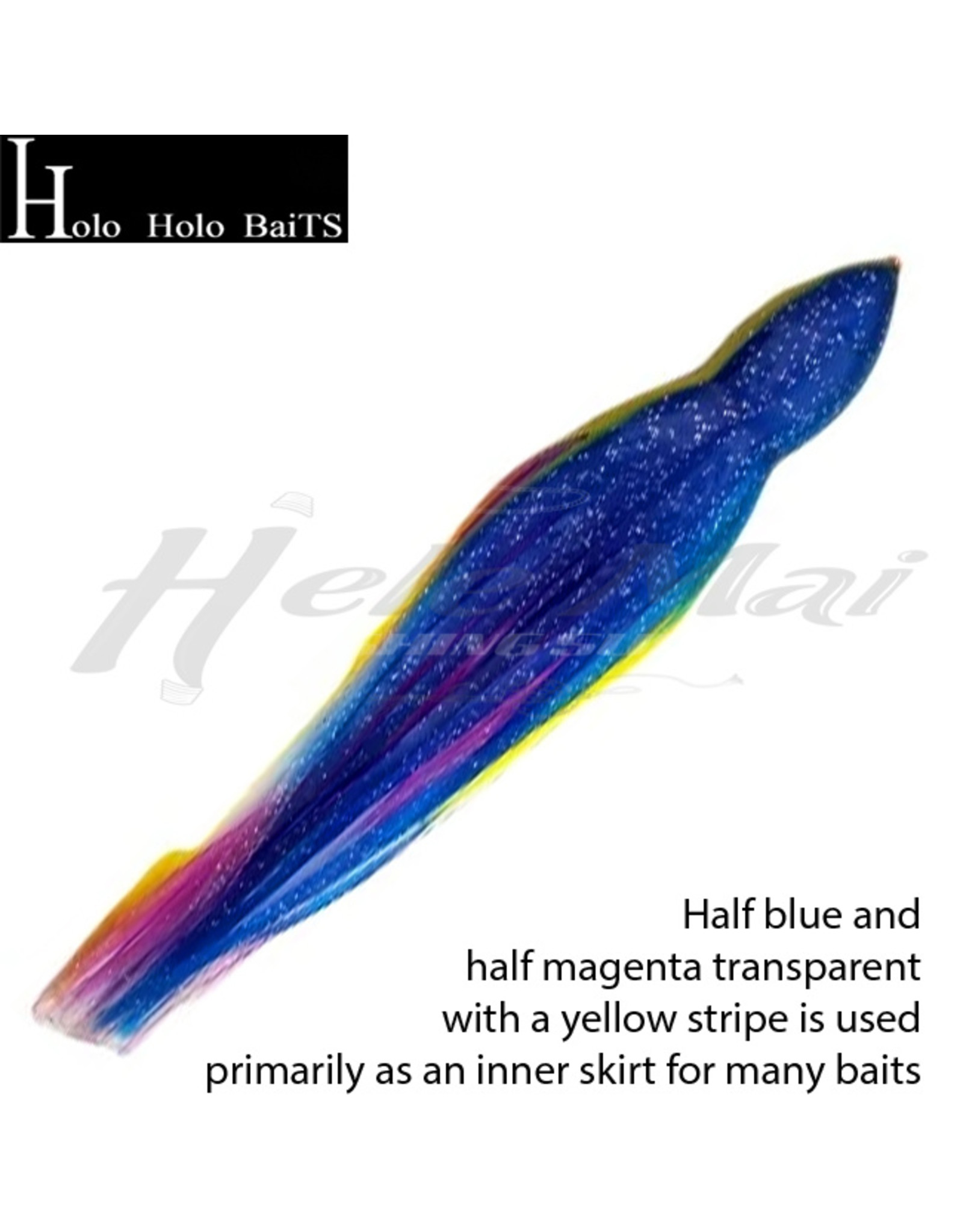HOLO HOLO HAWAII (HHH) HHH, 7" SQUID LURE SKIRT BLUE PURPLE YELLOW #636