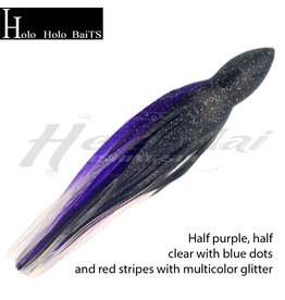 HOLO HOLO HAWAII (HHH) HHH, 9" SQUID LURE SKIRT BLACK PURPLE #634