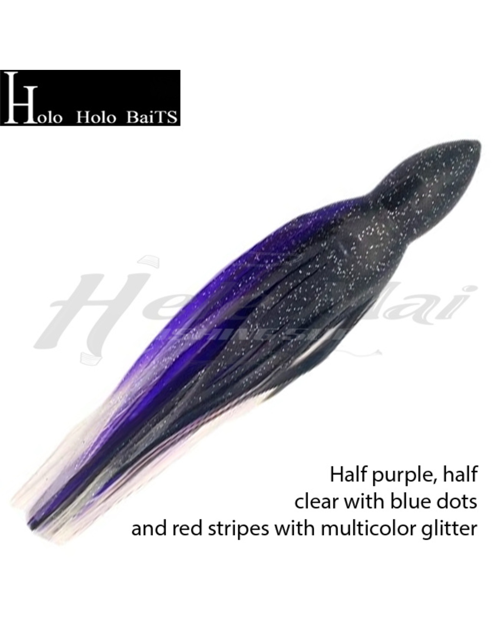 HOLO HOLO HAWAII (HHH) HHH, 7" SQUID LURE SKIRT BLACK PURPLE #634