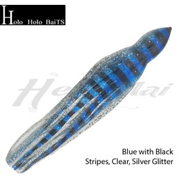 HOLO HOLO HAWAII (HHH) HHH, 7" SQUID LURE SKIRT BARS BLUE SILVER #631