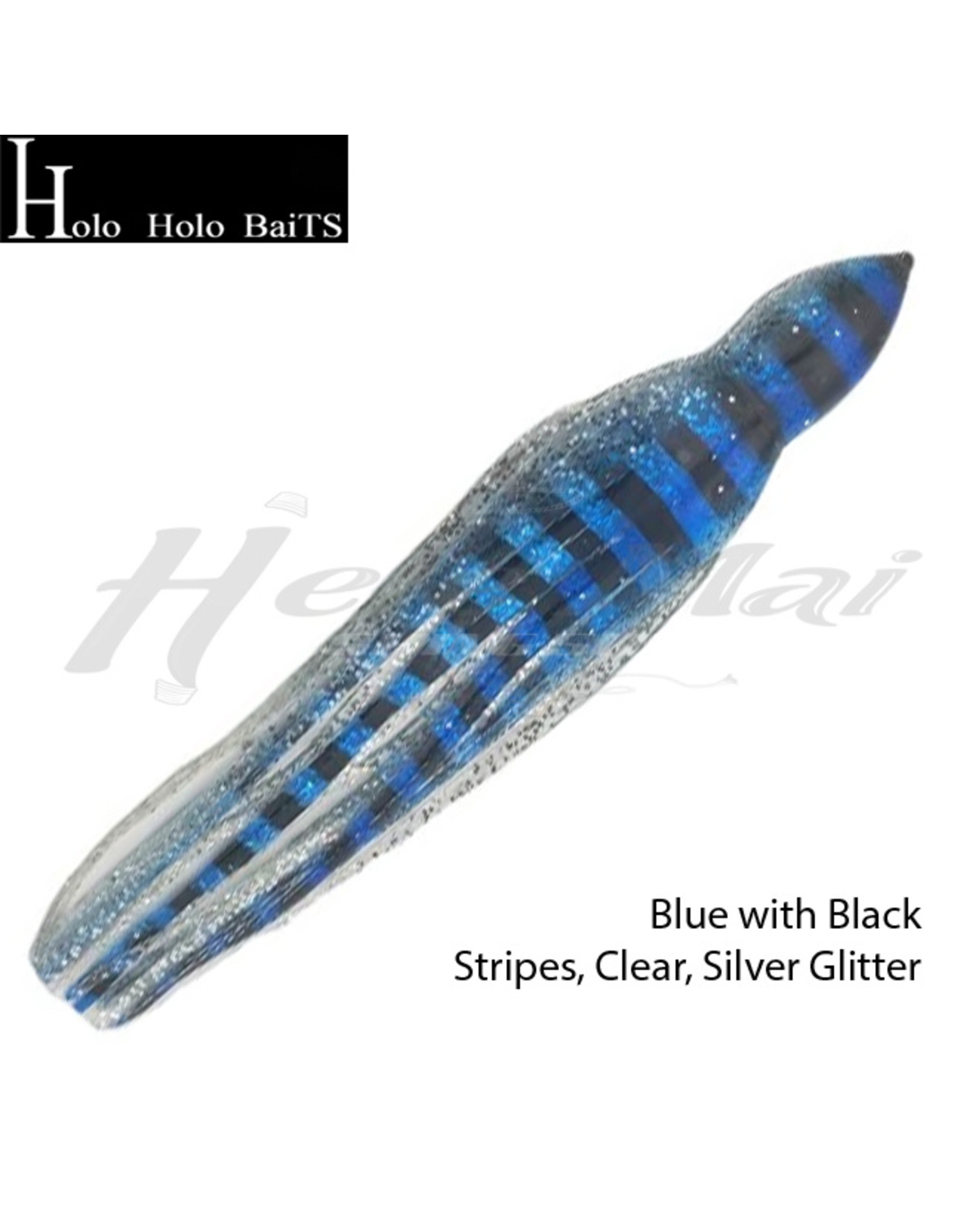 HOLO HOLO HAWAII (HHH) HHH, 9" SQUID LURE SKIRT BARS BLUE SILVER #631