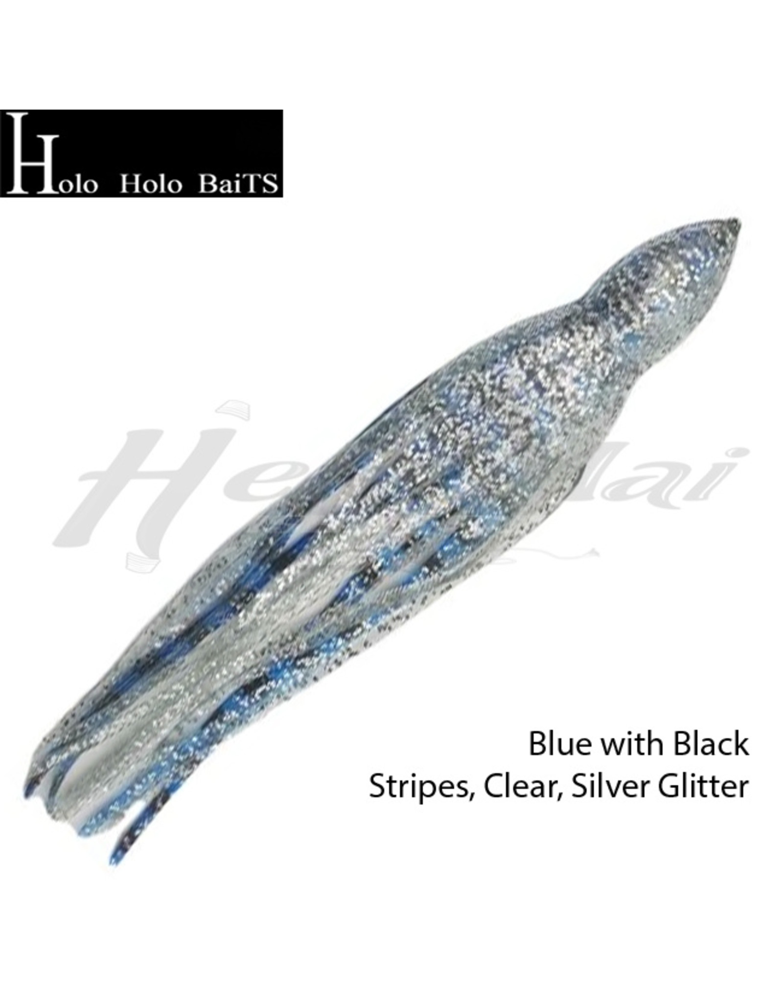 HOLO HOLO HAWAII (HHH) HHH, 9" SQUID LURE SKIRT BARS BLUE SILVER #631