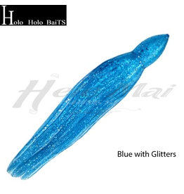 HOLO HOLO HAWAII (HHH) HHH, 9" SQUID LURE SKIRT ICY BLUE SILVER GLITTER #630