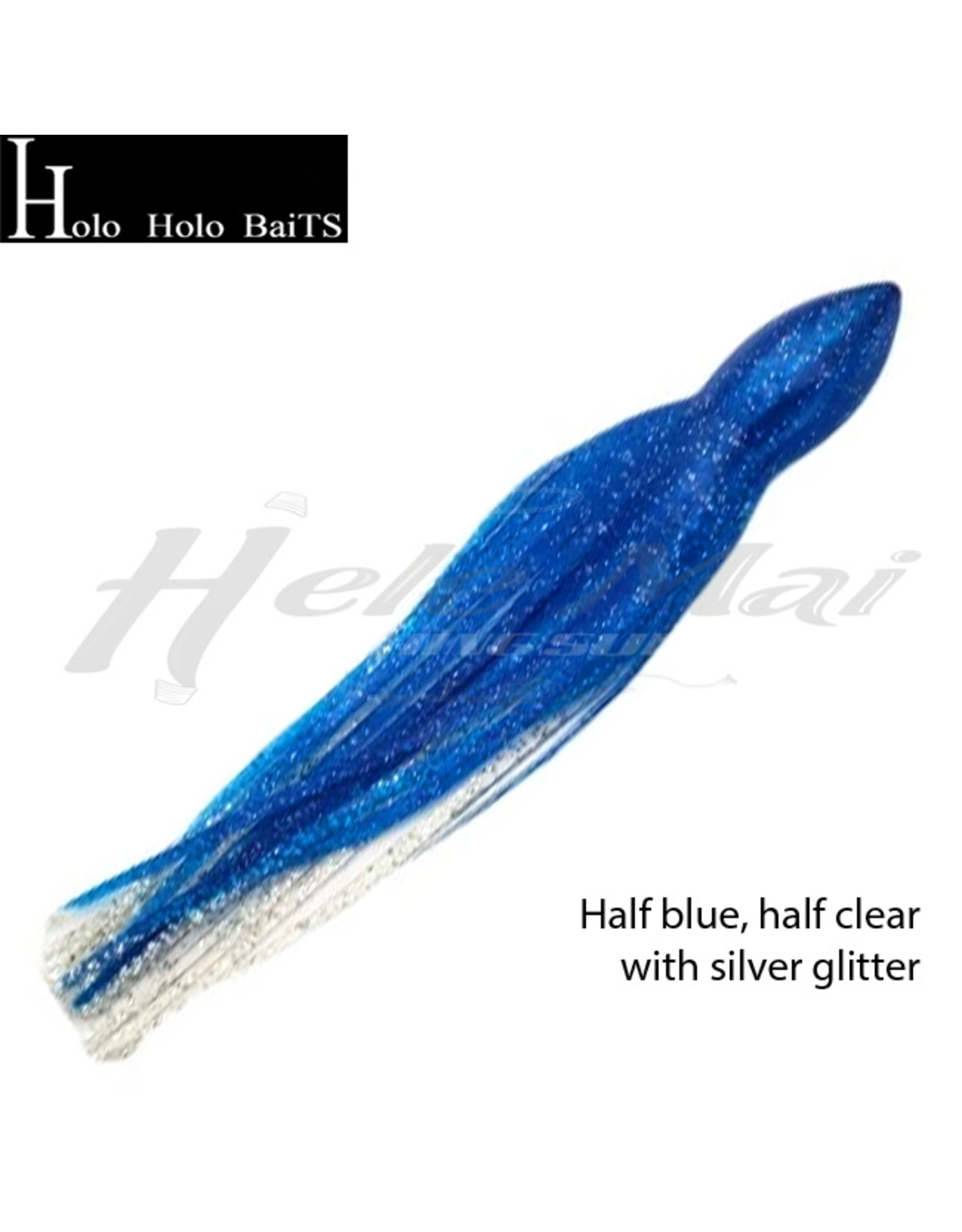 HOLO HOLO HAWAII (HHH) HHH, 9" SQUID SKIRT BLUE SILVER FLASH GLITTER #628