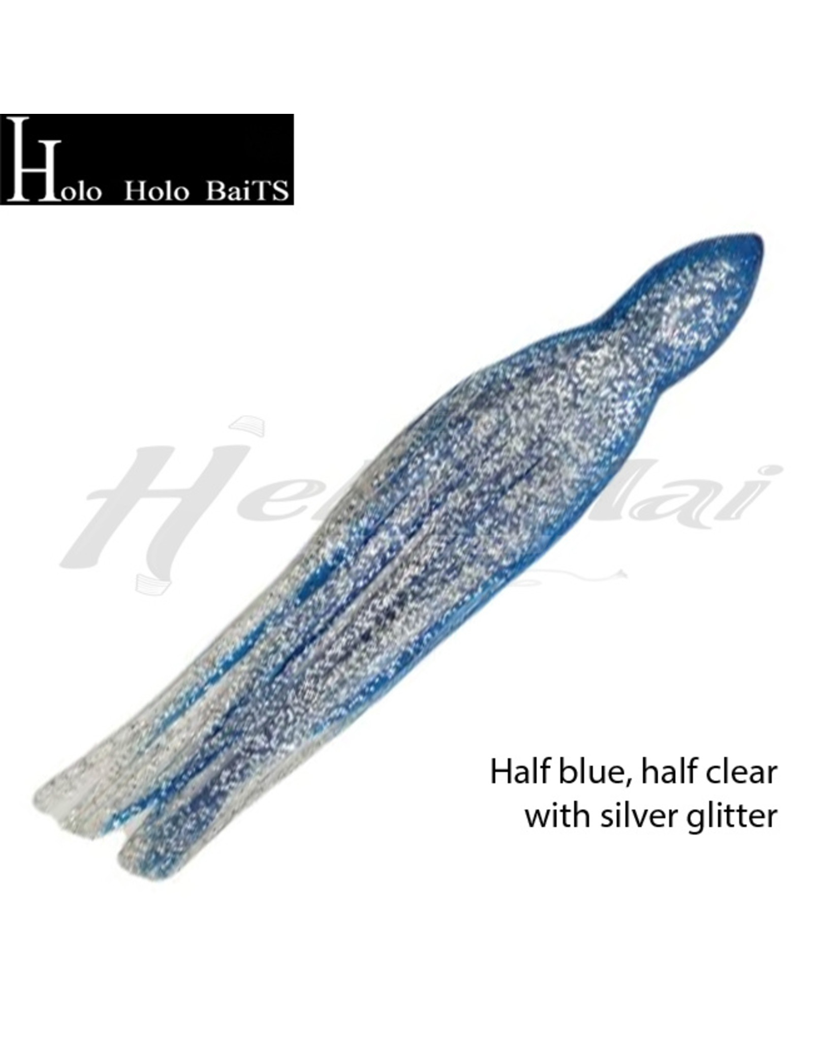 HOLO HOLO HAWAII (HHH) HHH, 9" SQUID LURE SKIRT BLUE SILVER FLASH GLITTER #628